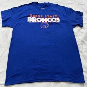 Captivating T Shirt Boise State Broncos Basketball Adult Size Large‎ Blue NCAA